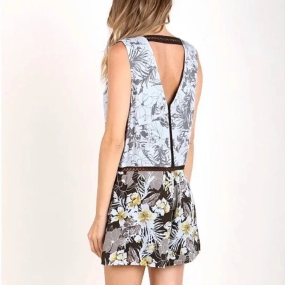 Free People Rayon Voile Santiago Printed Romper